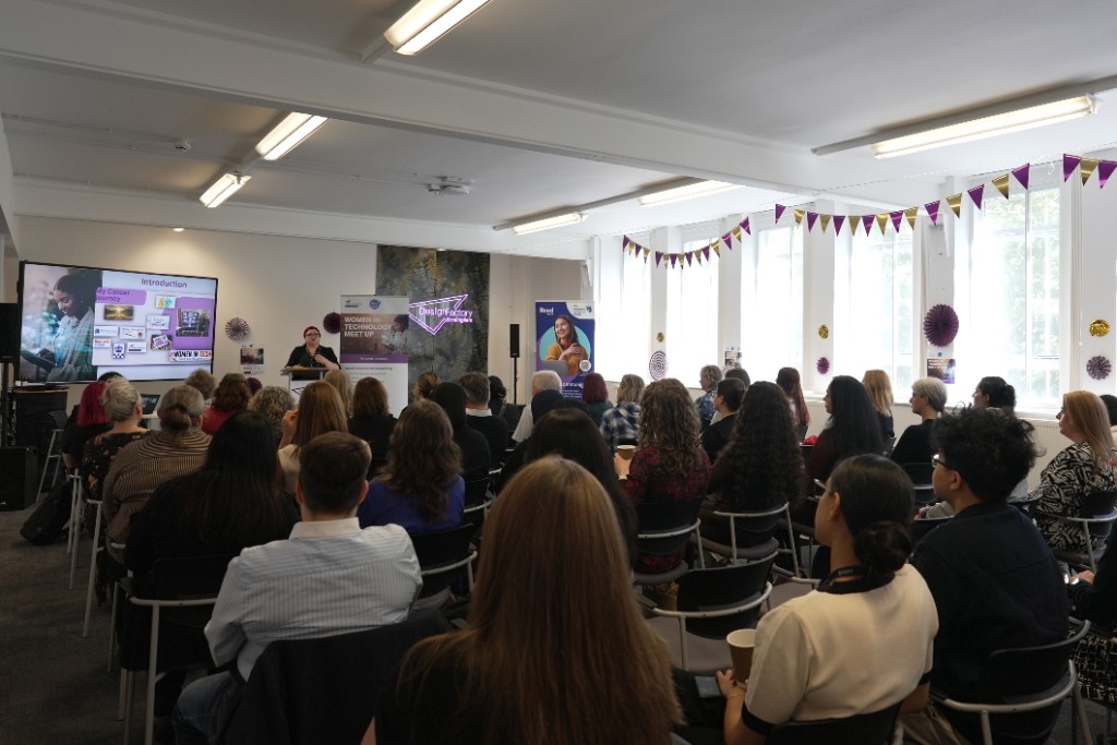 Women in Technology event — wide room view