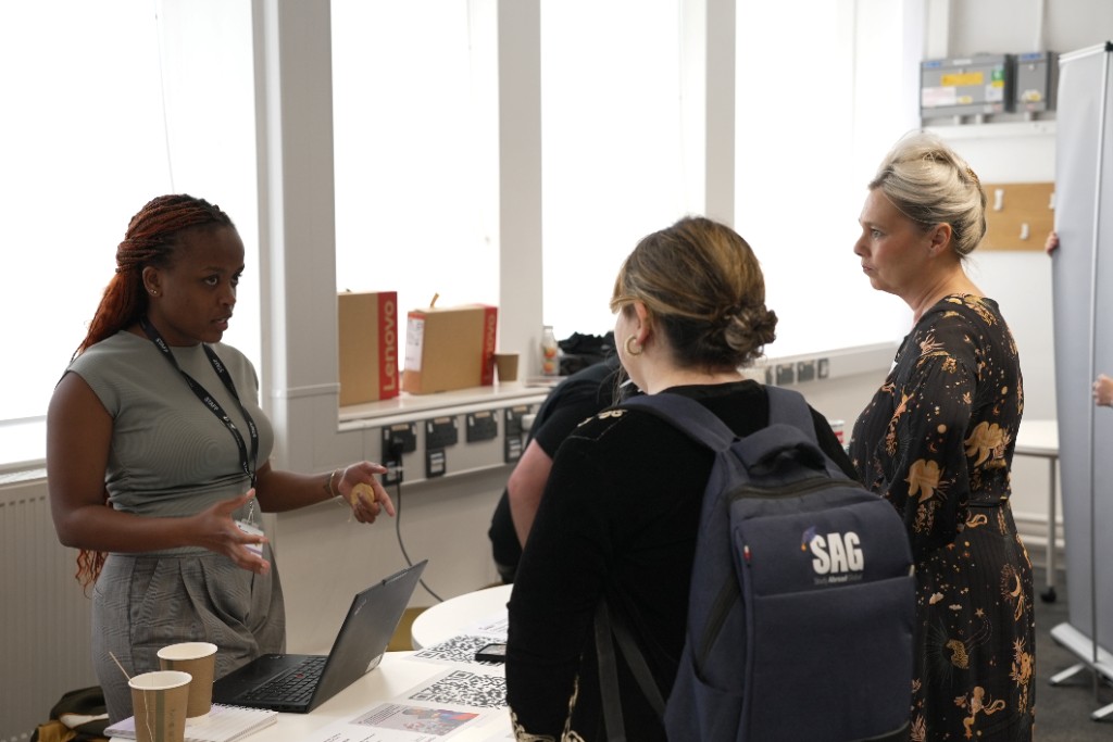 Women in Technology roll-up banner at Aston University